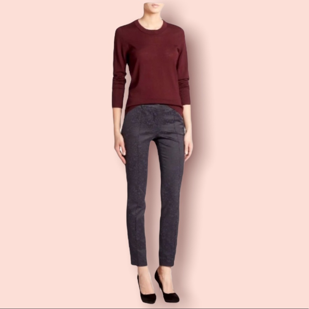 Burberry Cotton Blend Blue Kenton Ankle Trousers